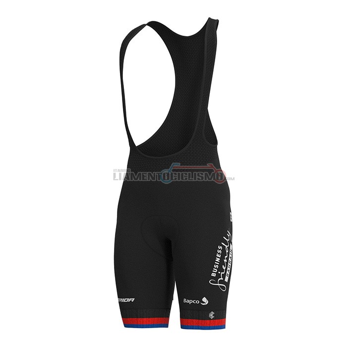 Abbigliamento Ciclismo Slovenia Campione Bahrain Victorious Manica Corta 2022 Bianco Rosso